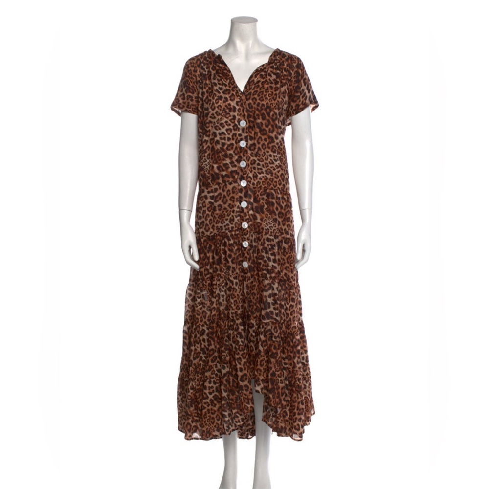 Erika Pena Leopard Print Maxi Dress